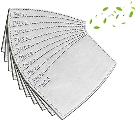 50 Pcs 5 Layers Replaceable Filters PM2.5 Activated Carbon Filter, Protective Mouth Filter for Outdoor