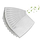 50 Pcs 5 Layers Replaceable Filters PM2.5 Activated Carbon Filter, Protective Mouth Filter for Outdo