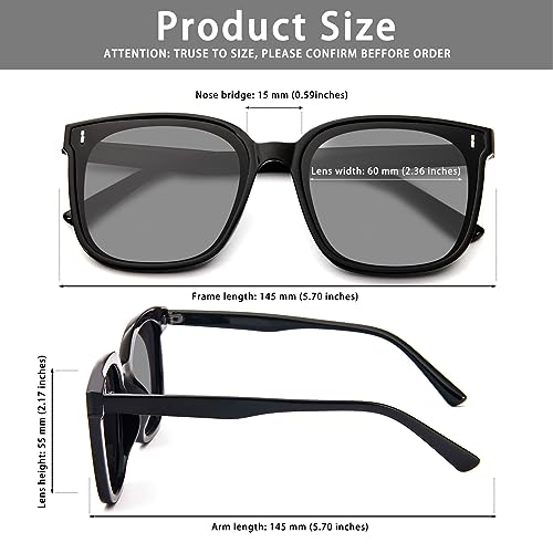 Oversized Polarized Sunglasses - Womens Trendy Classic Square Retro Vintage Shades Large Frame Sunnies4