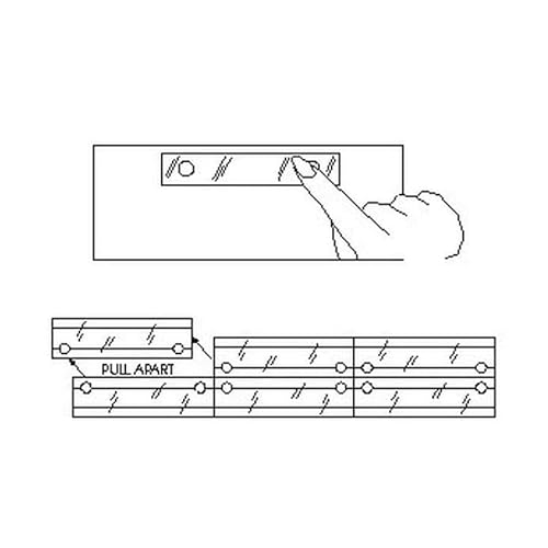 3-1/2" 2-Hole Punched Reinforcing Strip - Carton of 500