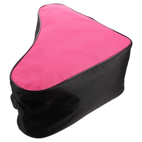 VINTORKY Bolsa para Patines de Hielo Cremallera, Mochila Bandolera Negra y Rosa Adultos, Diseño de Tres Capas, Almacenamiento Multiusos para Patines y Accesorios de Patinaje sobre Hielo