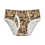 ALAZA Leopard Skin Fashion Boys Underwear Cotton Boys Briefs Toddler Soft Underwear 8Y