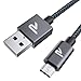 Micro USB Cable [6.5ft] RAMPOW Long Android Charger Cord - Fast Charge & Sync - Nylon Braided Fast Charger 2.4A for Samsung Galaxy S5/S6/S7, HTC, LG, Kindle, Sony, PS4, MP3 and more - Space Gray