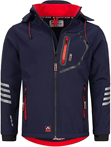 Arctic Seven Herren Softshell Jacke Funktionsjacke Outdoor Regenjacke Atmungsaktiv Fleece...
