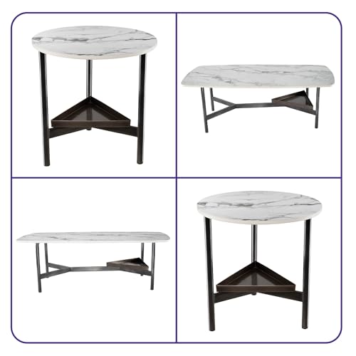 Image of Wakefit Center Table | 1 Yr Warranty | Coffee Table for Living Room Wooden, Tea Table for Living Room Wooden, Sofa Table, Free Installation from Brand, Modern Multi-Functional & Wobble-Free(Malbr)