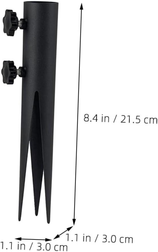 Garneck 4pcs Metal Ground Spike Stakes for Outdoor Garden Path Lights and Weatherproof Lawn Light Holders for Solar Lamps and Christmas Decorations