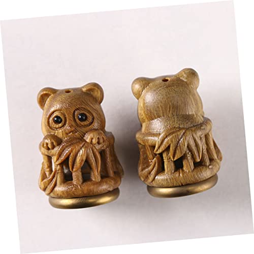 Estatua de panda tallada con contenedor de aromaterapia miniatura 6