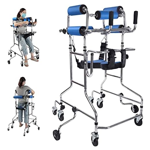 QIQIZHANG Walkers for seniors Walker Children with Cerebral Palsy,Height-Adjustable Mobile Walker,Rollator 6 Wheels Seat Disabled Assistive rollator Walker, Durable Mobility wa