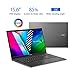 ASUS VivoBook 15 OLED K513 Thin & Light Laptop, 15.6 OLED Display, Intel i5-1135G7 CPU, Intel Iris Xe Graphics, 12GB RAM, 512GB PCIe SSD, Fingerprint Reader, Windows 10 Home, Indie Black, K513EA-AB54