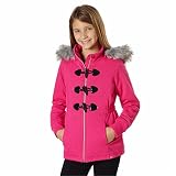Limited Too Girls Fleece Jacket with Detachable Faux Fur Hood - Pink XS-5/6