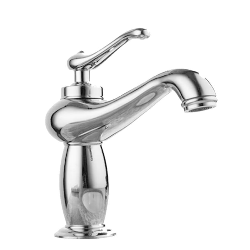 Robinet de lavabo antique haut de gamme en laiton massif chromé