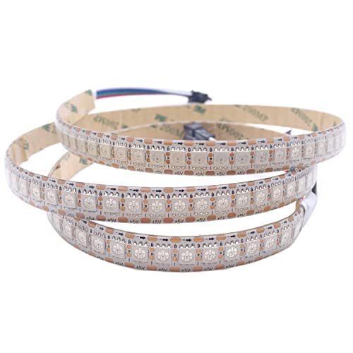 Image of DC 5V WS2813 Led Strip Light Dual Signal Individually Addressable 5m 30 LEDs WS2812B Updated Black White PCB (White PCB IP65, 1M 144LED /M)