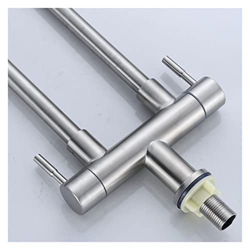 Robinet cuisine acier inoxydable 304 mitigeur évier double commande