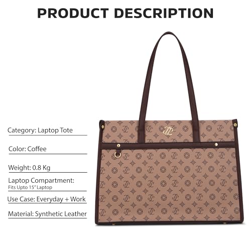 Image of Lavie Signature Women's Kentucky Colourblock Tote Laptop Bag | Tote Laptop Bag for Work | Ladies Purse | Stylish Shoulder Bag | Gift for Women