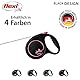 flexi® Black Design XS Seil 3 m schwarz/pink, Roll-Leine für Hunde bis 8 kg