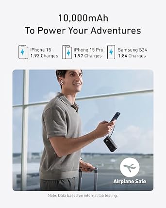 Anker 3-in-1 Portable iPhone Charger Zolo Power Bank, 10,000mAh 30W High-Speed Portable Charger