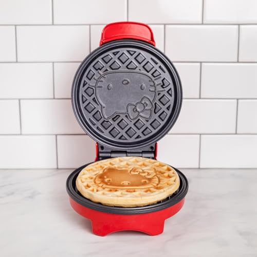 Image of Uncanny Brands Hello Kitty Red Waffle Maker - Make Hello Kitty Waffles - Kitchen Appliance