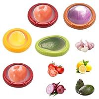 TOWEBOORY 5 Pezzi Contenitori per Alimenti in Silicone Riutilizzabili, Fresh Food Container Scatola per Frutta e Verdura Salva Avocado e Contenitore per Pomodori, per Avocado, Mele, Cipolle