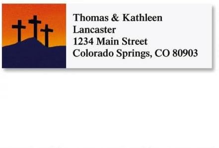 Personalized Inspiration Faith Small Easter Address Labels - Set of 240 Self-Adhesive, Flat-Sheet Religious Labels