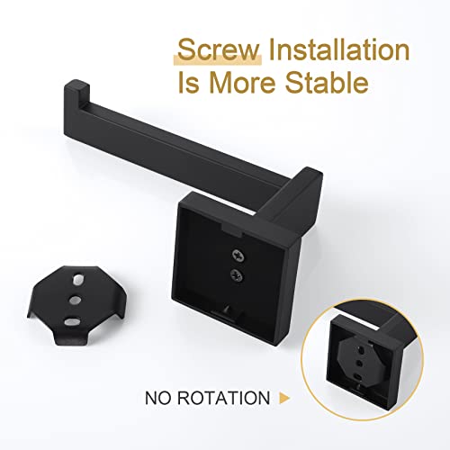 Image of KOKOSIRI Black Toilet Paper Holders Bathroom Toilet Paper Roll Holder SUS304 Stainless Steel Contemporary Wall Mounted, 2 Pack, B2003BK-P2