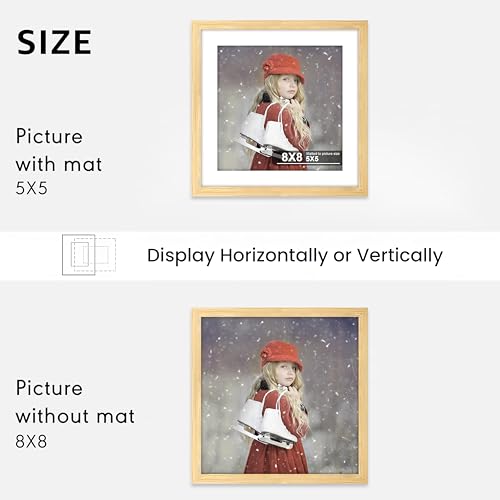 Image of Art Street Premium Photo Frame for living room, Classic Aesthetic Design Photo Frames for Photograph, Art Work, Kids Room Set of 6 (8x8 Inch, Beige)