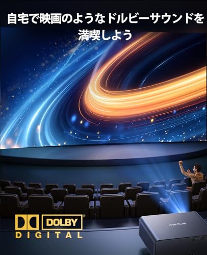 undefined プロジェクター 4k【Netflixライセンス&20WDoIby対応】1000ASNI高輝度【自動フォーカス&自動台形補正&自動画面適応&自動障害物回避】家庭用プロジェクター 内蔵 Netflix/YouTube/PrimeVideo WiFi6 双方向Bluetooth5.3 スマホ/PC/DVD/Switchなどに対応 日本語取扱説明書 iWiMiUS P65 の商品画像 3