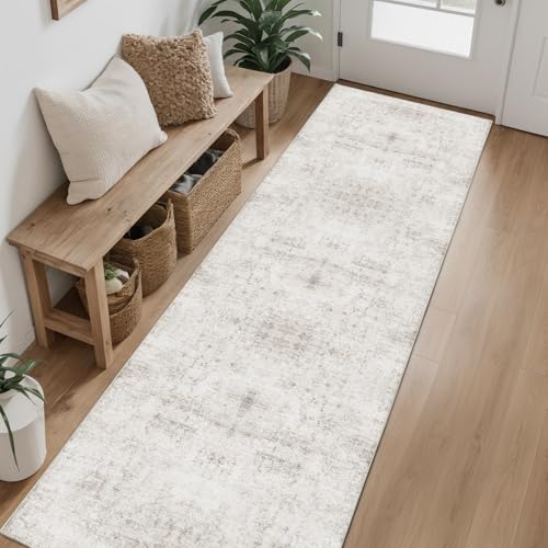 Dotiiorug Hallway Runner Rug 2x8 Washable Area Rugs, Beige