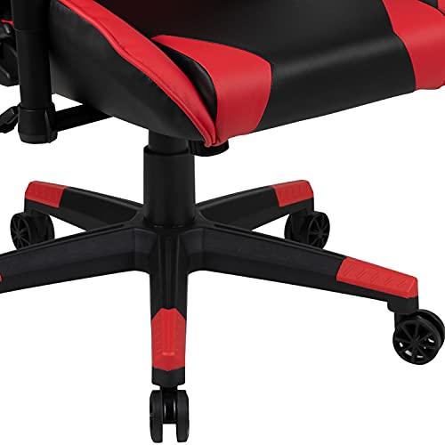 Flash Furniture Optis Red Gaming Desk And Red/Black Reclining Gaming Chair Set With Cup Holder And Headphone Hook #TOP6