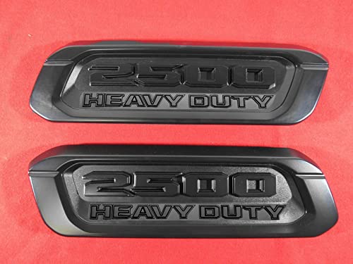 Image of 2pack OEM 2500 Heavy Duty Emblems Left Right Side Badges Hood 3D ABS Compatible with fits 2500 68632969AA 68362211AC (Black)