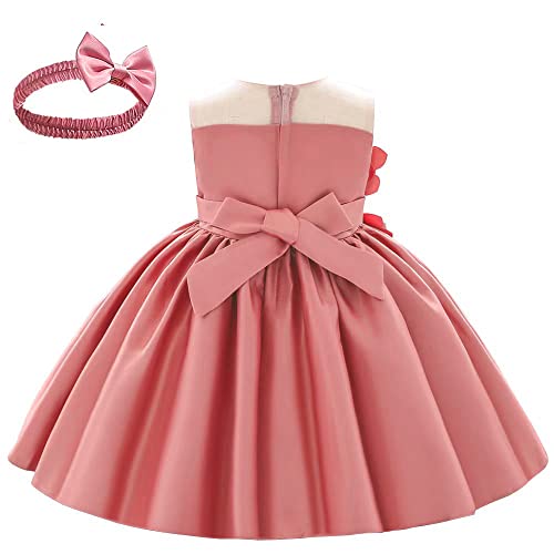 Qianteng Baby Girls Formal Dresses Infant Bowknot Tutu Flower Gown Dress #TOP1