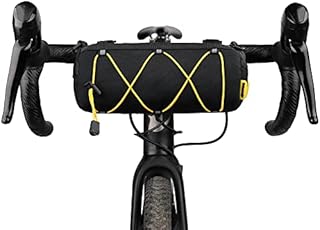 Handlebar bag for bike - Multifunctional CYcling Frame Bag Lightweight Shoulder Bag for Outdoor Sports Daily Use (9.6" x 3.9" x 3.9", Black)