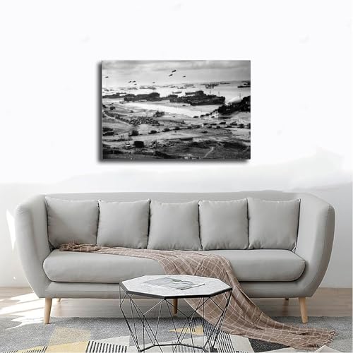 Impression toile Operation Overlord World War 2 cadre suspendre - 4