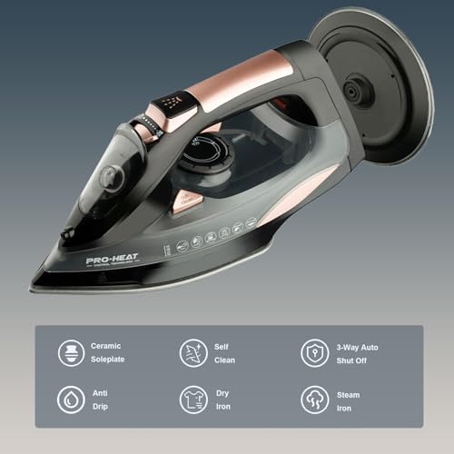 Bügeleisen Dampfbügeleisen Keramikfuß 2400W Calc-Clean-Funktion | hohe Dampfleistung | Dampfstöße, Keramiksohlen zum Bügeln | Selbstreinigung | Effective Dampfbügeleisen