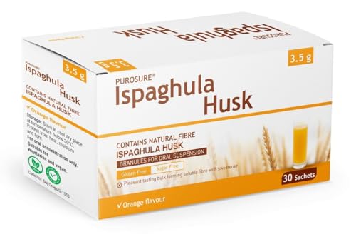 PUROSURE Ispaghula Husk Orange Drink Sachets | Contains Natural Fibre | Pack of 30
