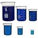 Karter Scientific, 3.3 Boro, Griffin Low Form, Glass Beaker Set - 6 Sizes - 10ml, 50ml, 100ml, 250ml, 500ml, 1000ml