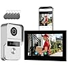 Honmidatek Sistema di videocitofono a 2 fili, 1080p e Audio Bidirezionale, sblocco remoto porta/cancello, controllo accessi RFID, touch screen da 7 pollici, rilevamento presenza, uscita porta
