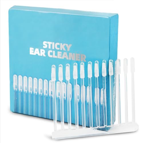 Ear Wax Removal24PCS Sticky cotton swabs Professional Ear Cleaner Set Earwax Removal Tool Reusable Ear Sticky Cotton Buds Wax Removal Set for Children & Adults