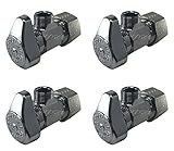 (4-Pack) BrassCraft G2CR19L1X 1/2-in Nominal Comp x 3/8-in OD Outlet Chrome Plated Brass 1/4-Turn An