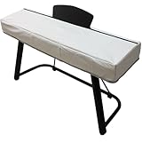 電子ピアノカバー 88鍵盤 キーボードカバー 防塵 保護 ピアノキーボードカバー おしゃれ 北欧 デジタルピアノ ダストカバー ヤマ.ハP225 / P223 / P45 / P143 / P105 / P125 / P71 などに最適 (オフホワイト)