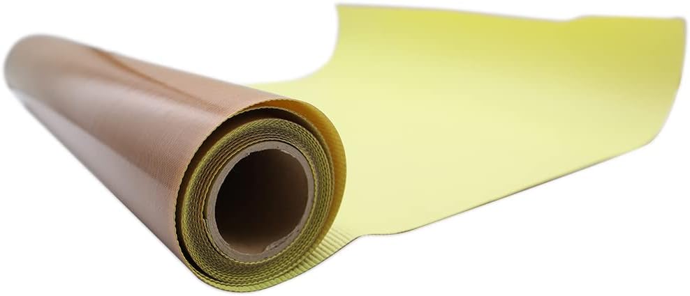H-E 36 in x 90 ft / 36" x 30 Yard Self-Adhesive PTFE Fabric Sheet Roll 5Mil Thickness Heat Resistant Fabric