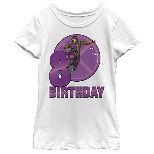 T-shirt Gambit Marvel fille blanc taille L avec impression résistante