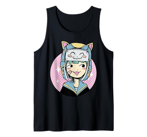 Anime Cute Cat Girl - Esthétique Japonaise - Otaku - Manga Débardeur