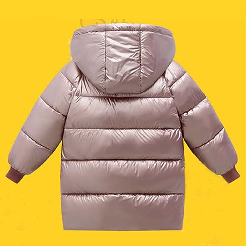 sfdgfhyf Boys Girl's Long Winter Coat Water 𝐑esistant Hooded Puffer Jacket Kids Lightweight Packable Down3