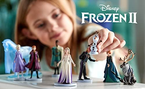 Disney Store Official Frozen 2 Deluxe Figurine Playset, 9 Pc. Set, Includes Anna and Elsa In Their Travel Outfits, Queen Anna, Elsa the Snow Queen, Mathias, Nokk, Sven, Olaf and Kristoff, For Ages 3+