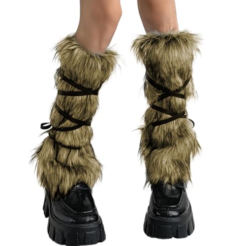 Calentadores de piernas de piel sintética Gcroet fundas de botas medievales para cosplay mujer 3