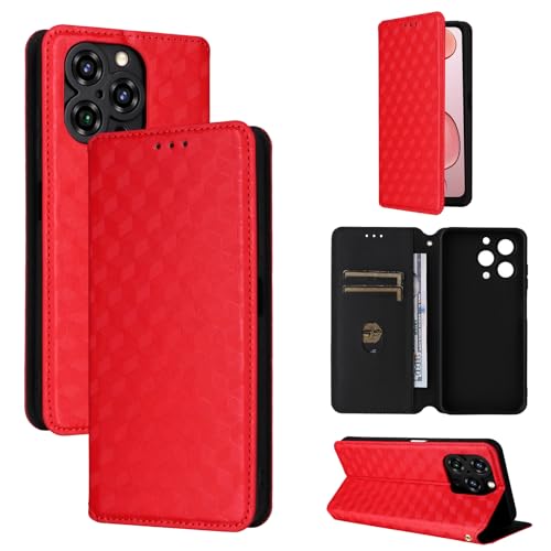 �X�}�z�P�[�X �Ή��@�� for Oukitel C3 2025 �J�[�h �z���_�[���z�t���b�v �X�^���h���C���d�b�P�[�X Red