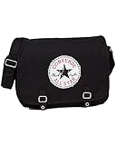 Converse Umhängetasche Vintage Patch Canvas Flapbag 15.9 Liter Schwarz (Black) 98306B-62