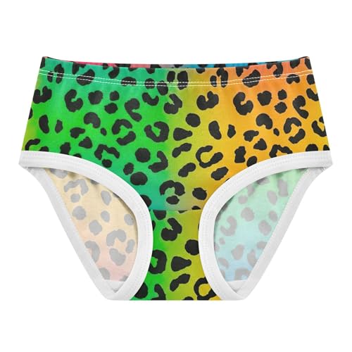Animals Girls Underwear Toddler 2t Cotton Cute Panties Girl Black Leopard Spots Vibrant Rainbow Briefs Kids Undies