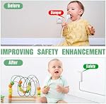 Flat Plug Extension Cord 3FT with Outlet Covers Baby Proofing,Ultra Thin Outlet Concealer with 3 Outlet Power Strip Universal Size for Home,Bedroom,Kitchen,Bathroom with ETL Listed,White