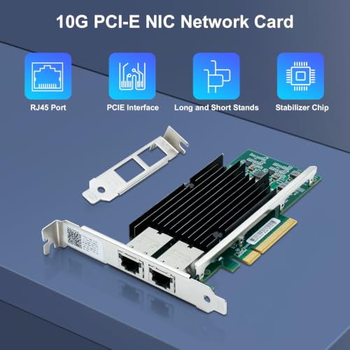 SODOLA 10Gb Dual RJ45 Port Network Card con Controlador X540 miniatura 2